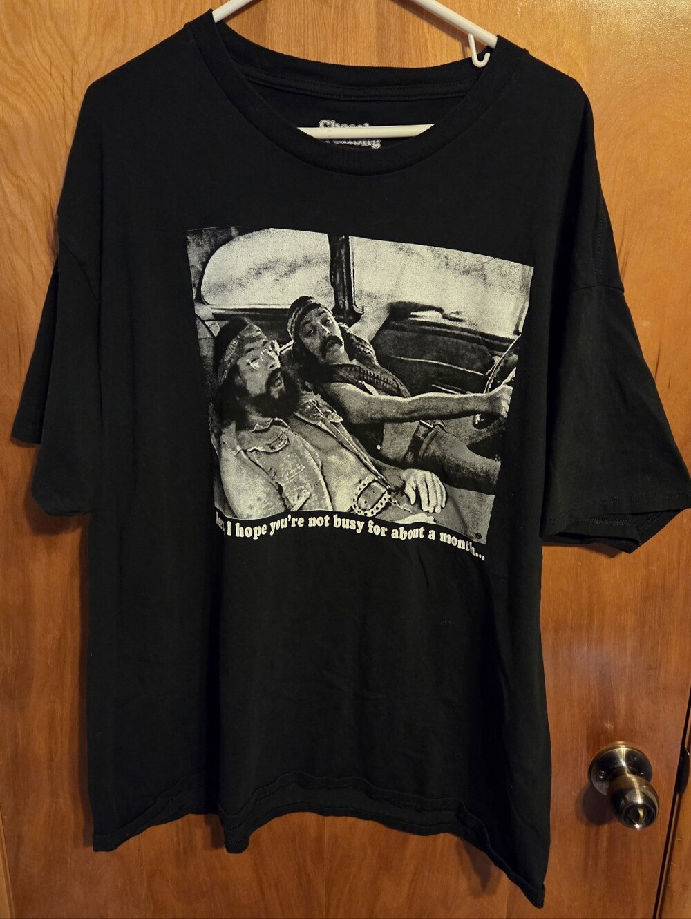 Cheech And Chong Up In Smoke Graphic Men's T Shirt Black Size XXL